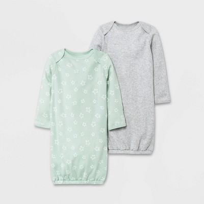 Image of Baby 2pk 'Hello Happy' NightGown - Cloud Island™ Dark Green 0-3M