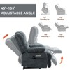 Power Lift Recliner Chair Massage Sofa Nursery Chair Upholstered Accent Chair Lounge Chair with Lumbar Heat, USB Ports, Side Pocket - ModernLuxe - 3 of 4