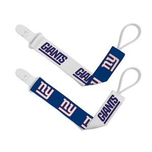 BabyFanatic Officially Licensed Unisex Pacifier Clip 2-Pack - NFL New York Giants - Officially Licensed Baby Apparel - 1 of 4