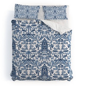 Deny Designs 3pc King Britt Mills Design Coastal Chinoiserie Duvet and Sham Set - 1 of 4