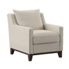 Madge Tweed Accent Chair Oatmeal - Inspire Q: Upholstered Occasional Reading Wingback for Living Room - 2 of 4