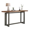 HDZNVF 59 Inch Narrow Console Table, MDF Entryway Sofa Table for Hallway, Living Room, Walnut - 2 of 4
