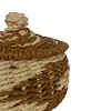 Brown Woven Rope Canister with Lid by Foreside Home & Garden - 4 of 4