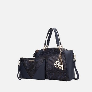 MKF Collection Addison Snake Embossed Women’s Tote Bag with matching Wristlet Pouch by Mia K - 1 of 3
