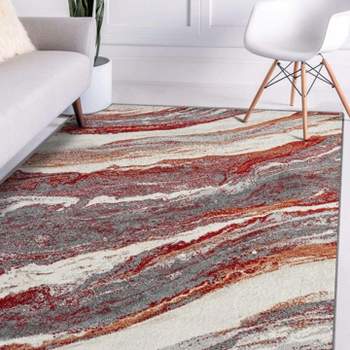 Luxe Weavers Modern Abstract Marble Area Rug