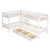 Whisen Twin Size L-Shaped Bunk Bed for 4 with Drawers - 4 of 4