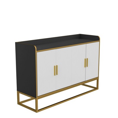 Sideboard Cabinet, Modern Storage Cabinet with Metal Legs Kitchen Buffet Storage Cabinet for Kitchen, Living Room