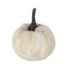 SEVOBAL Party Decorations and Accessories Set of 4 Velvety Pumpkins 2 Inch for Fall and Thanksgiving Decor, White, 6.1"*2.95"*2.95" - 2 of 4