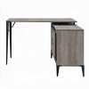 Vynxaria Ergonomic Grey Oak Desk Sliding Barn Door Storage for Farmhouse Loft Workspaces - 3 of 3