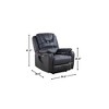 FONTOI Accent Chair with Side Pockets&Holder, Recliner Chair with Comfortable Back&Arm, Black, 30.31"*41.34"*34.25" - 3 of 4