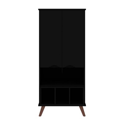 26.77" Hampton Display Cabinet Black - Manhattan Comfort