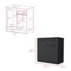NicBex 1 Drawer Dresser for Bedroom with 2 Cabinets,Chest of Drawers with Metal Handle,Freestanding Dresser,Storage Dressers for Bedroom - 3 of 4