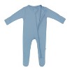 Kyte Baby Zippered Footie in Slate - 3 of 4