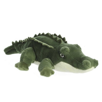 Aurora Crocodile / Alligator 11 with Yellow Eyes Bean Plush Stuffed Animal  EUC