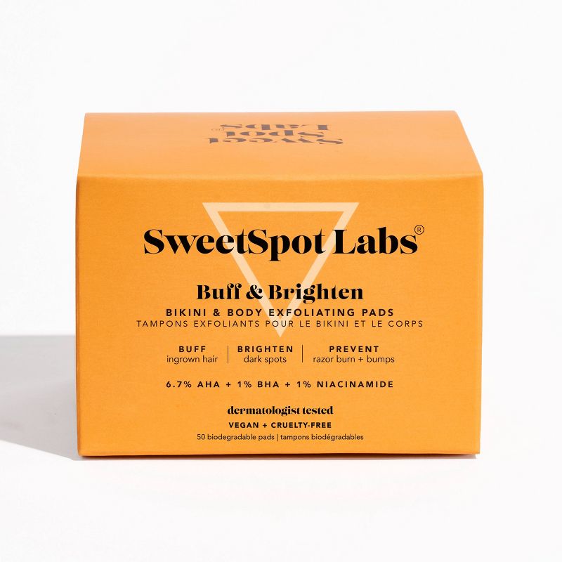 SweetSpot Labs Buff &#38; Brighten Bikini &#38; Body Exfoliating Pads - 50ct, 3 of 14