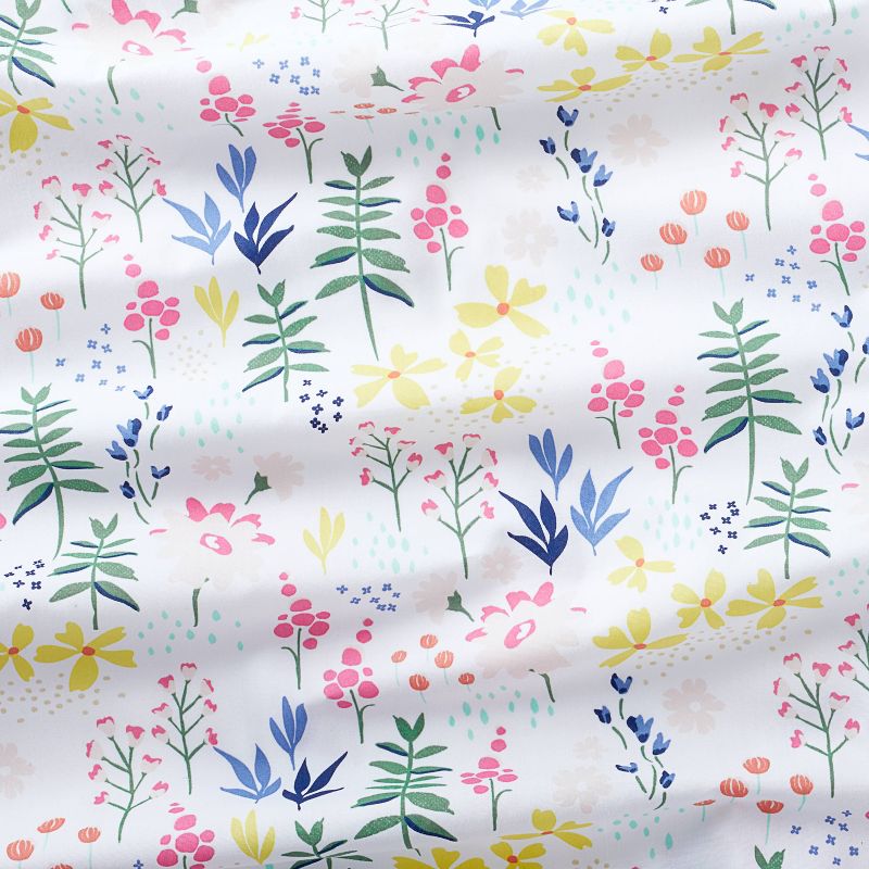 Fitted Crib Sheet Wildflower - Cloud Island&#8482; White Floral, 5 of 7