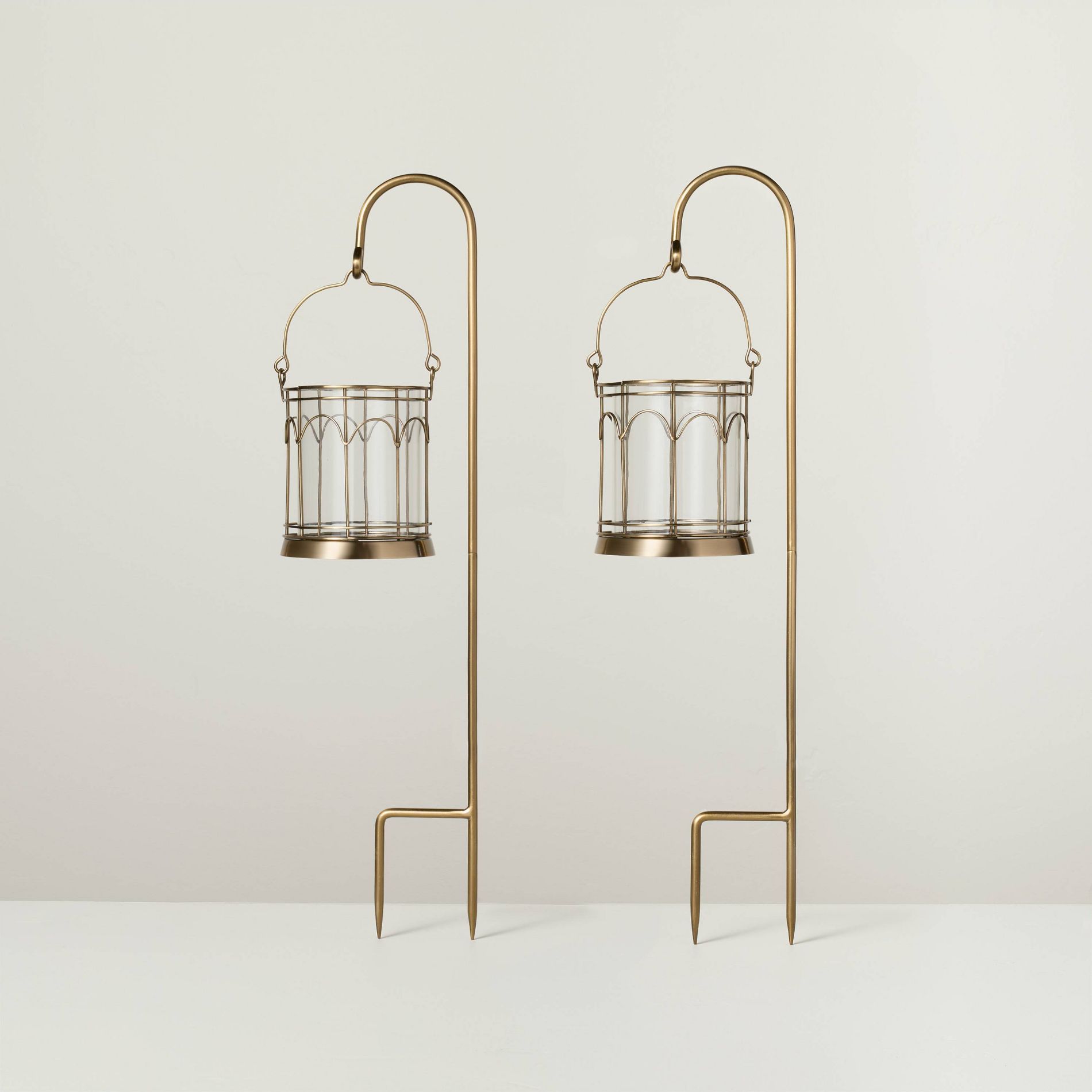 2ct Outdoor Stake Candle Lantern - Hearth & Hand™ with Magnolia