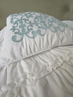 4pc Full/Queen Alexis 2-in-1 Duvet Set - White