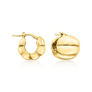Ross-Simons Italian 18kt Yellow Gold Shrimp Hoop Earrings - 1 of 3