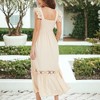 Anna-Kaci Women's Boho Lace Strap Sleeveless Flowy Ruffle Smocked Beach Maxi Dress - 2 of 4