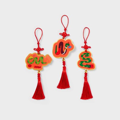 3pc Lunar New Year Snake Hanging Decorations