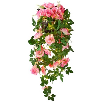 The Lakeside Collection Lighted Wall Hanging Flower Cascade