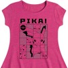 Girls' - Pokémon - Pika Squares Fit & Flair Cap Sleeve Dress - 2 of 3