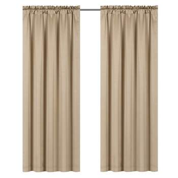 Kate Aurora Lux Living Complete 9 Piece Semi Sheer Rod Pocket Window Curtain & Valance Set