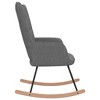 vidaXL Rocking Chair Dark Gray Fabric - 3 of 4