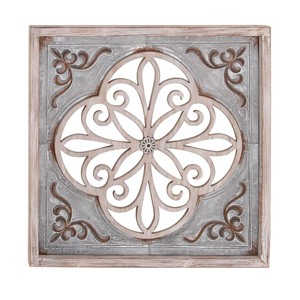 Farmhouse Wood Wall Decor Gray - Olivia & May: Rustic Vertical MDF Composite Artwork, Indoor Use Only - 1 of 4