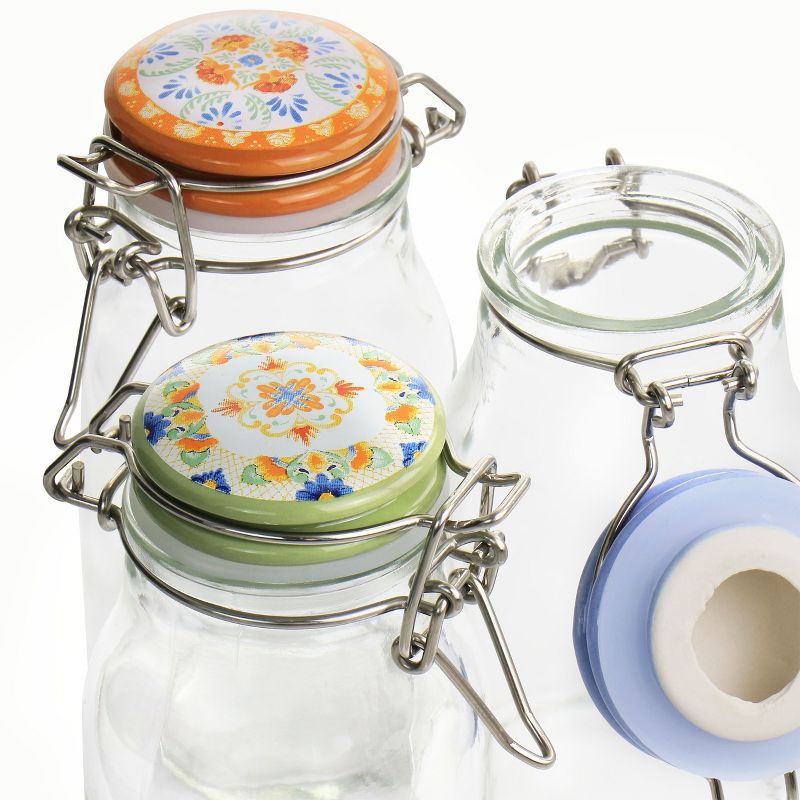 Gibson Laurie Gates California Designs Tierra 4 Piece Mini Glass Jar Canister Set, 4 of 6