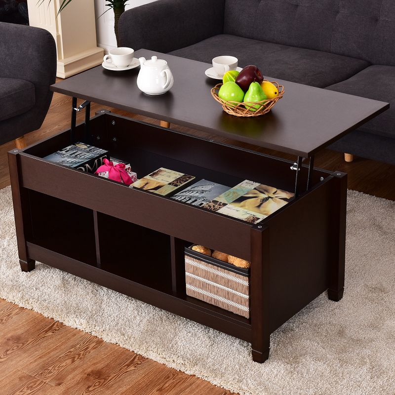 Tangkula Multifunctional Modern Lift Top Coffee Table Desk Dining Furniture For Home, Living Room, Decor, 3 of 11