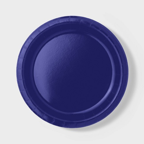 Navy blue paper plates hotsell