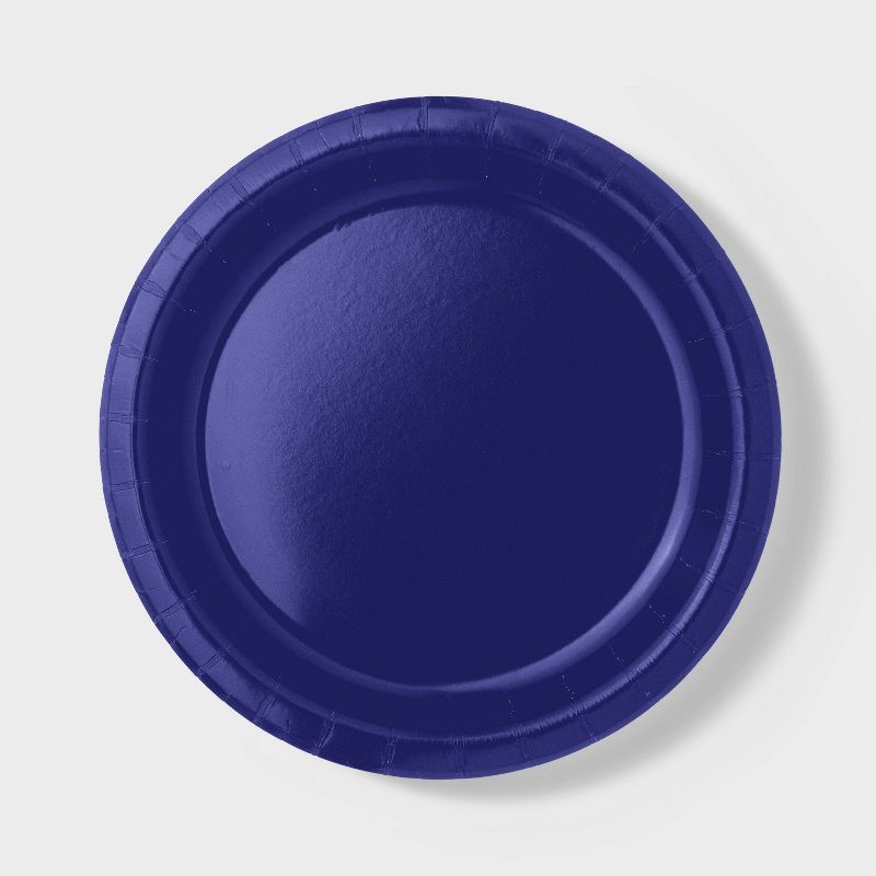 20ct 8.5&#34; Disposable Dinner Plates Navy Blue - Spritz&#8482;, 1 of 4