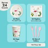 Blue Panda 144 Pieces Llama Birthday Party Supplies with Paper Plates, Napkins, Cups, and Cutlery, Cactus Baby Shower Decorations for Girl, Serves 24 - 3 of 4