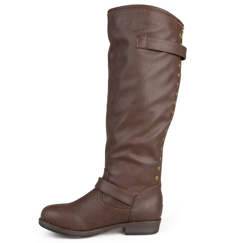 Journee Collection Womens Spokane Stacked Heel Riding Boots, 3 of 11