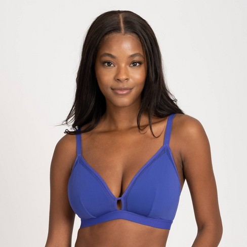 All.you.lively Women's Busty Mesh Trim Bralette - Clematis Blue 3 : Target