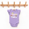 The Juniper Shop Mini Smiley Happy Times Flutter Sleeve Bodysuit - 2 of 4