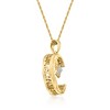 Ross-Simons Diamond-Accented "Love You To The Moon and Back" Star and Moon Pendant Necklace in 18kt Gold Over Sterling - 3 of 4