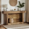 Hommoo 63" Farmhouse 2-Tier Wooden Console Table Vintage Brown - 3 of 4