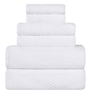 Zero Twist Waffle Textured Cotton Medium Weight Towel Set by Blue Nile Mills - 1 of 4