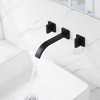 sumerain Black Bathroom Faucet Wall Mount Lavatory Faucet Includes Rough in Valve - 4 of 4