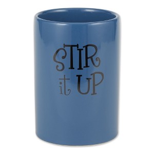 Design Imports Blue Stir It Up Ceramic Utensil Holder - 1 of 4