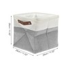Unique Bargains Foldable Two-color Laundry Basket 11.02"x11.02"x11.02" 1 Pc - 3 of 4
