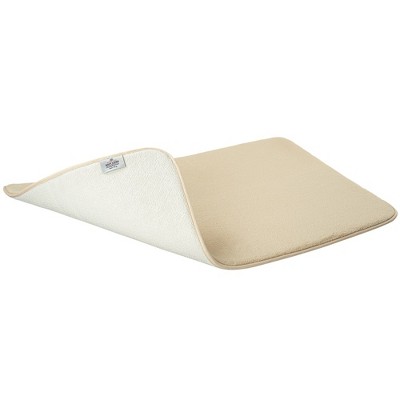 Sand Taupe 21x32 Inch Non-Slip Polyester Bath Rug