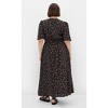Women's Plus Size Jolene Print Maxi Dress - black | CITY CHIC - 3 of 4