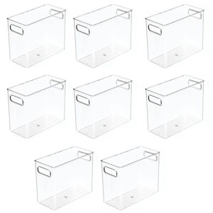 mDesign Plastic Kitchen Pantry Storage Organizer Container Bin - 4 Pack - Clear - 1 of 4