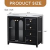 36-inch bathroom vanity with two soft close doors, adjustable shelves and three drawers - Leovsnove - 3 of 4