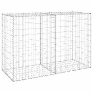 vidaXL vidaXL Gabion Basket with Lids, Galvanized Steel Gabion Wall, High Load Capacity - 1 of 4