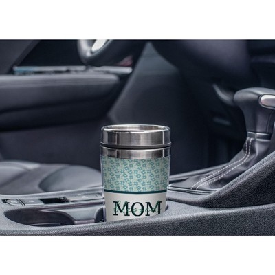 Elanze Designs Blessed Mom Floral Blue 17 Ounce Stainless Steel Travel Tumbler